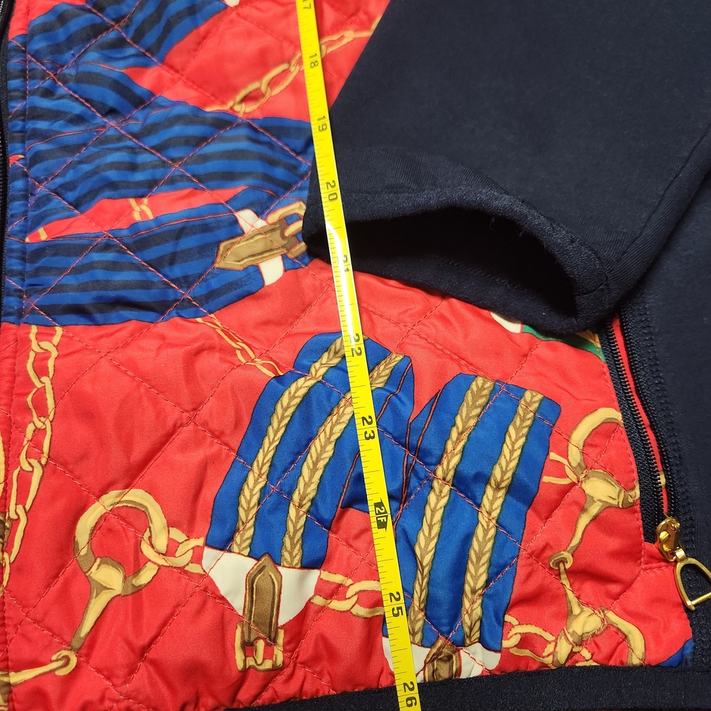 Lauren Ralph Lauren Red and Navy Sweatshirt with Green Accents - Picture 2 of 11
